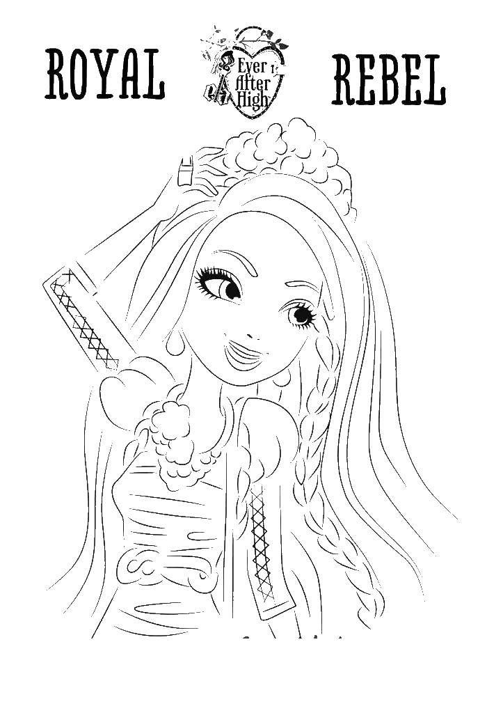 Coloring Eah school Rapunzel. Category eah school. Tags:  ever after high, tangled.