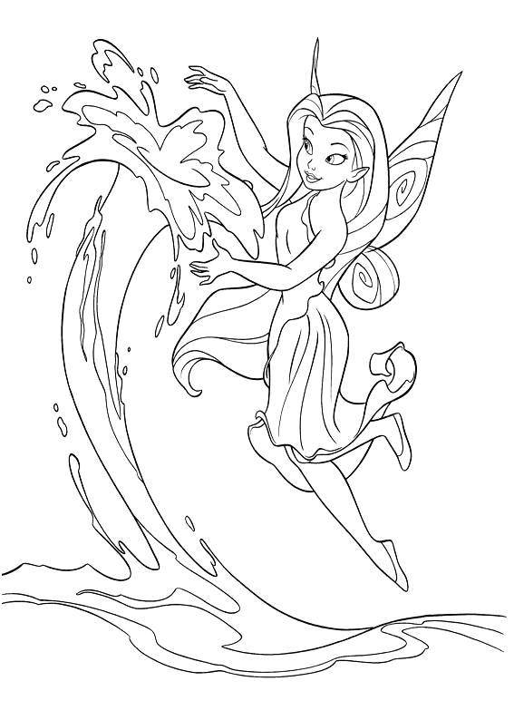 Coloring Fairy Serebryanka. Category Disney cartoons. Tags:  fairy, silvermist.
