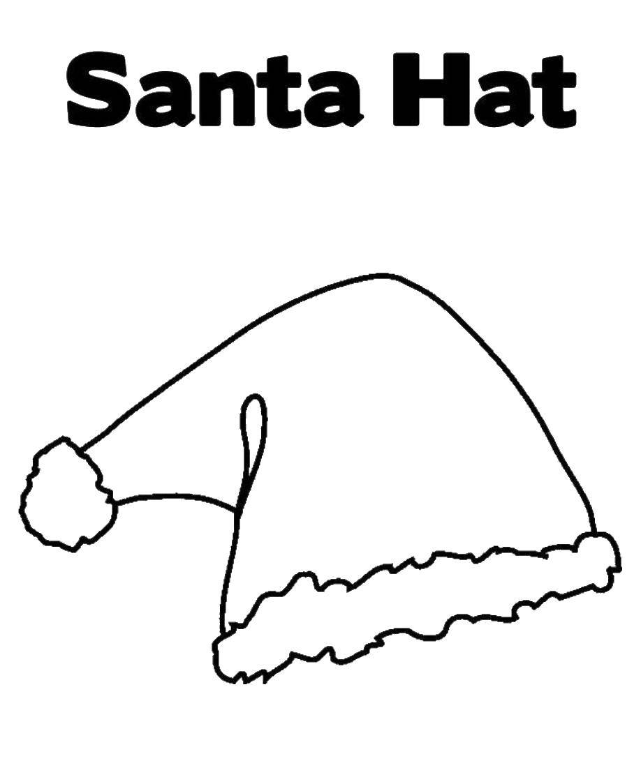 Coloring Kalpak Santa. Category Christmas. Tags:  cap , Santa, Christmas.