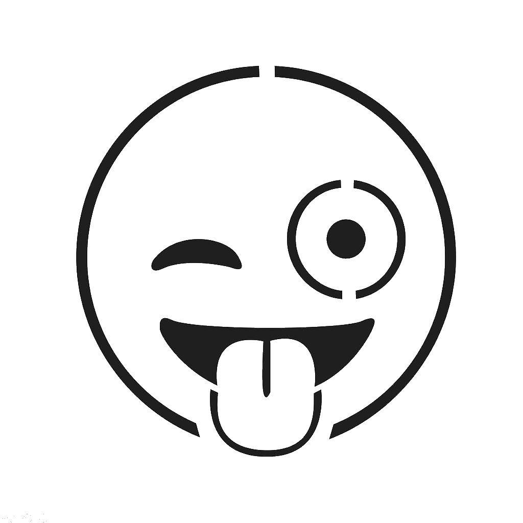 Coloring Smiley tongue. Category emoticons. Tags:  smiley, tongue.