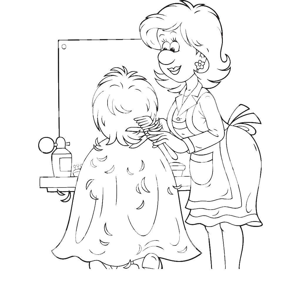Coloring Barber. Category The hair. Tags:  hairstyle, hair salon.