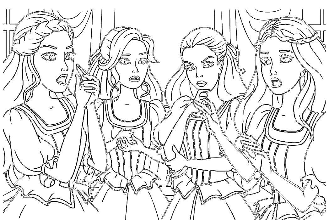 Coloring Barbie and the three Musketeers. Category Barbie . Tags:  Barbie , Musketeers.