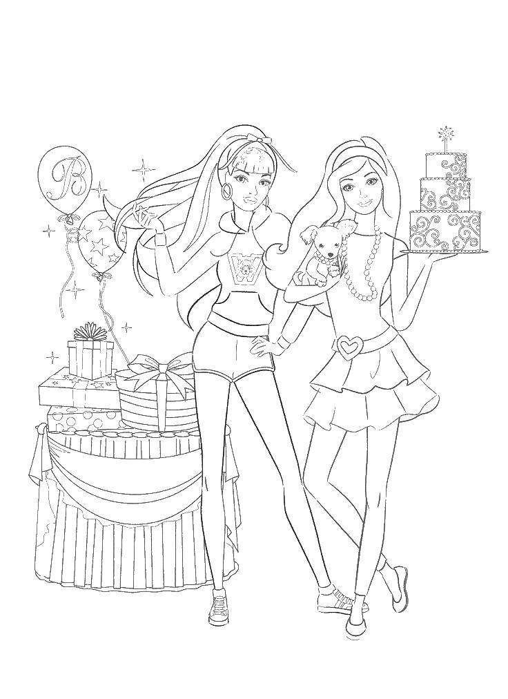 Coloring Girls and gifts. Category For girls. Tags:  girl, doll, Barbie, gifts.