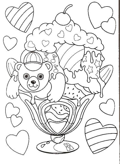Coloring Ice cream. Category ice cream. Tags:  ice cream, sweets.