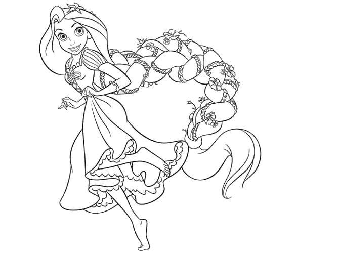 Coloring Rapunzel. Category The hair. Tags:  Disney, Rapunzel.