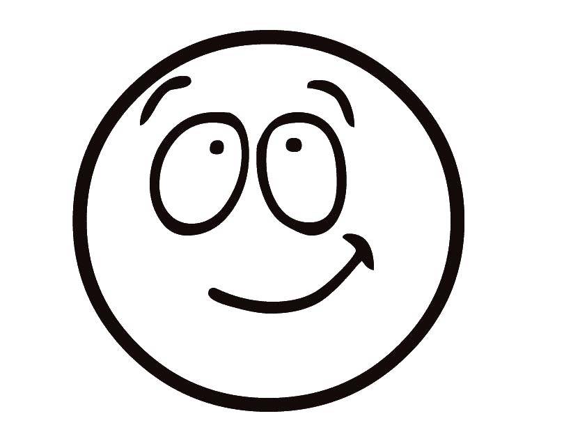Coloring Smiley. Category Face. Tags:  Emoticon, emotion.