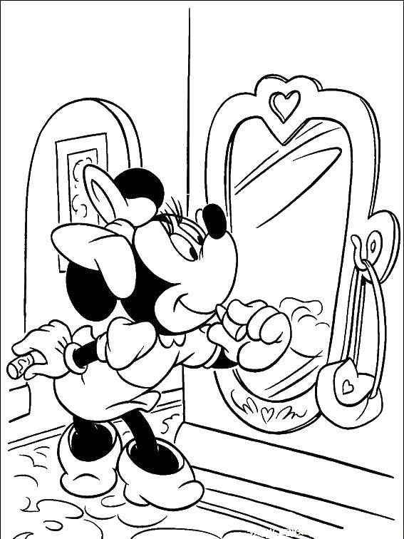 Coloring Mrs. mouse. Category Mickey mouse. Tags:  Mickey mouse, Mrs. mouse.