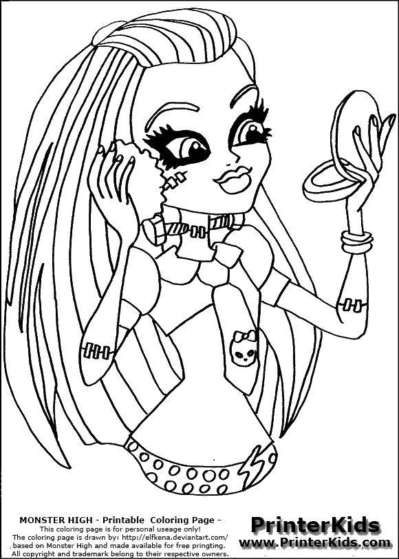 Coloring Monster high. Category Makeup. Tags:  Monster High.