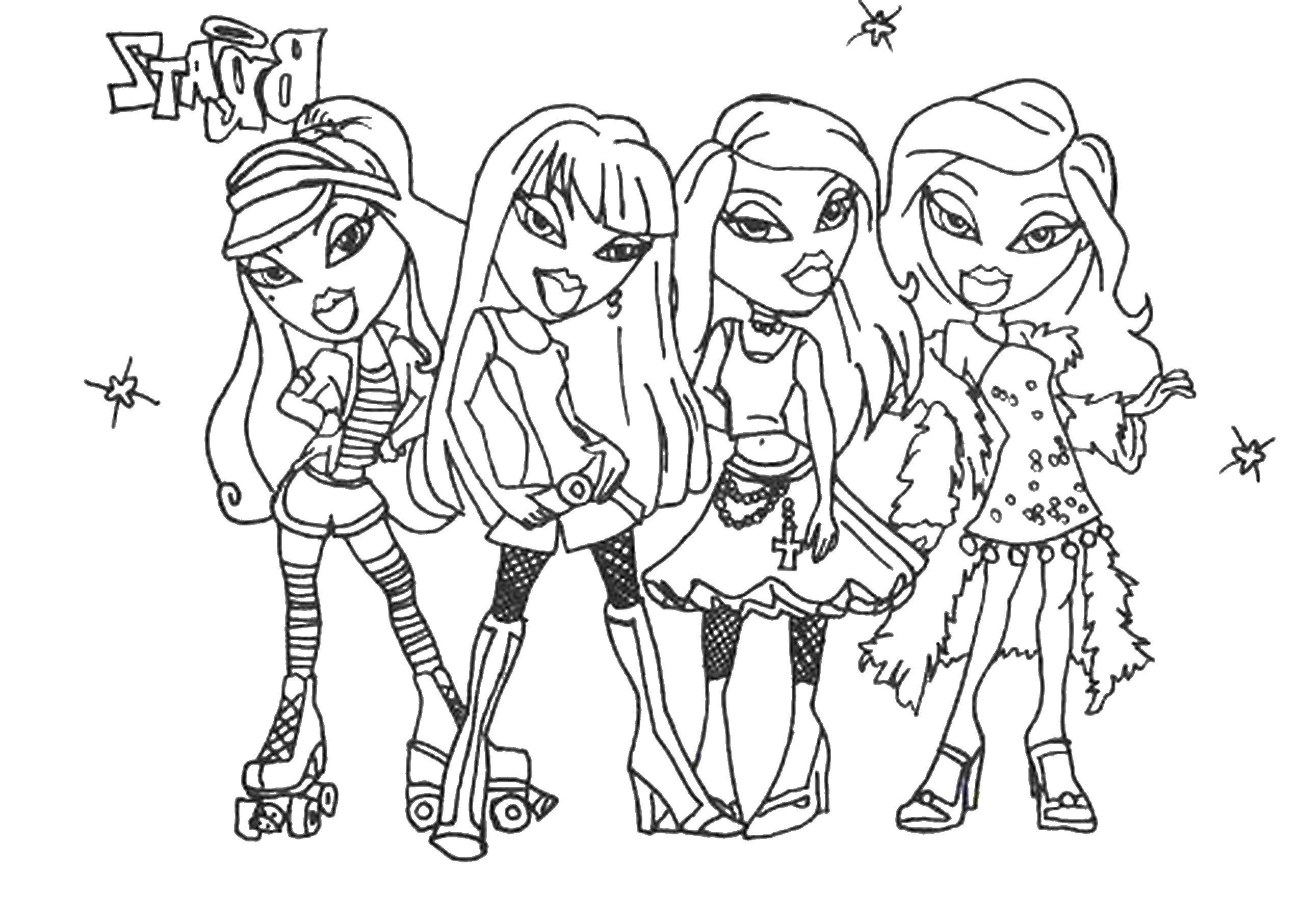 Coloring Bratz. Category Bratz. Tags:  girl, doll, Barbie, Bratz.