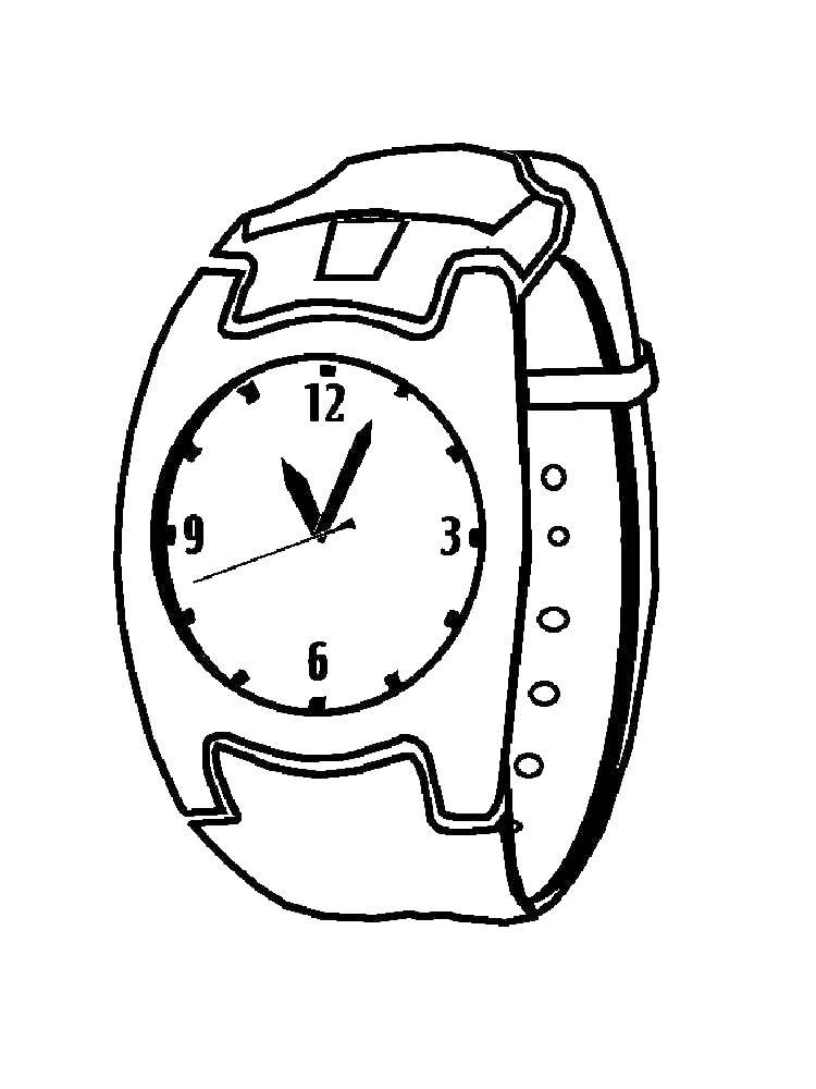 Наручные электронные часы, шагомер, время пульса, каракули, линейная мультяшная раскраска