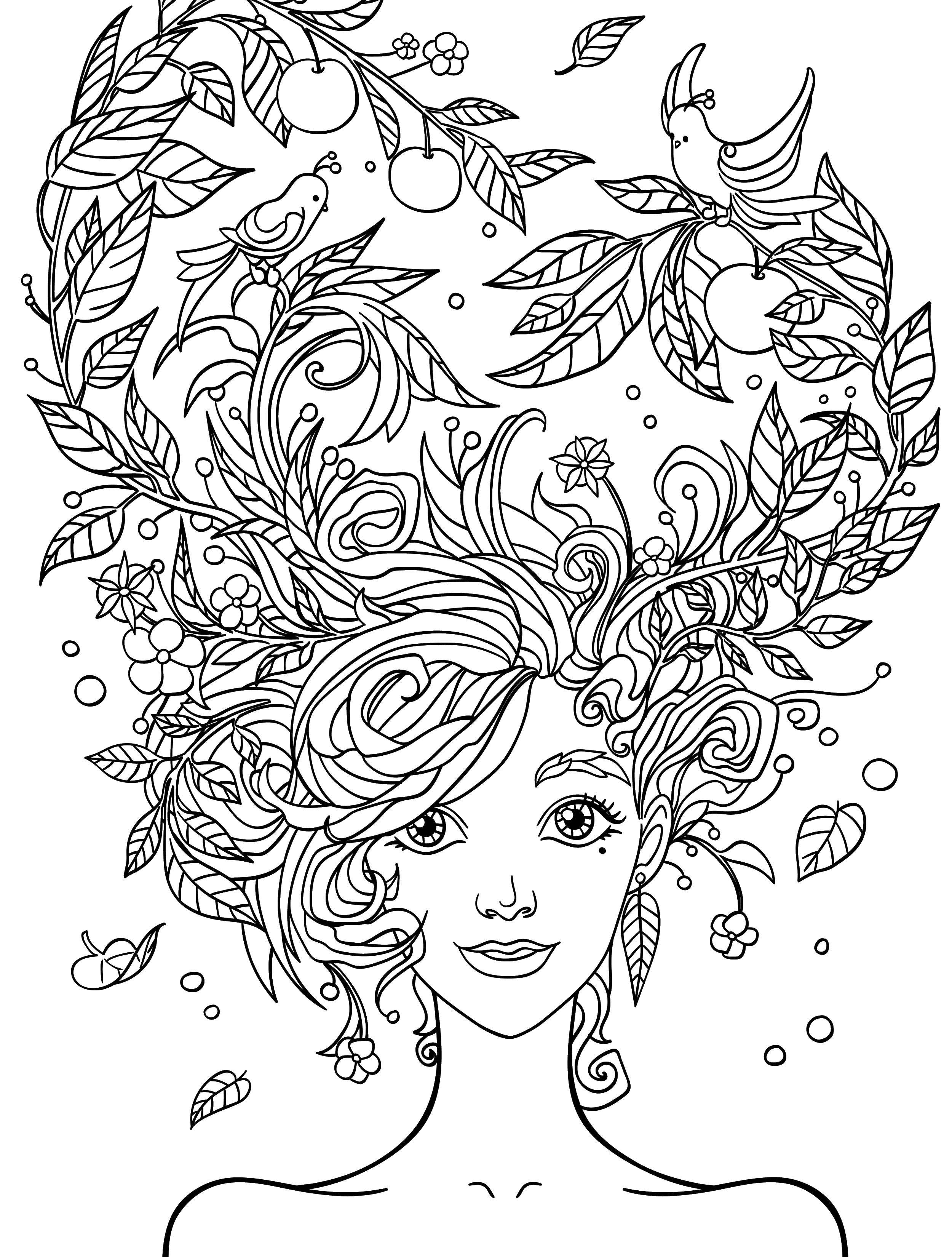 Coloring Girl. Category The hair. Tags:  girl, hair.