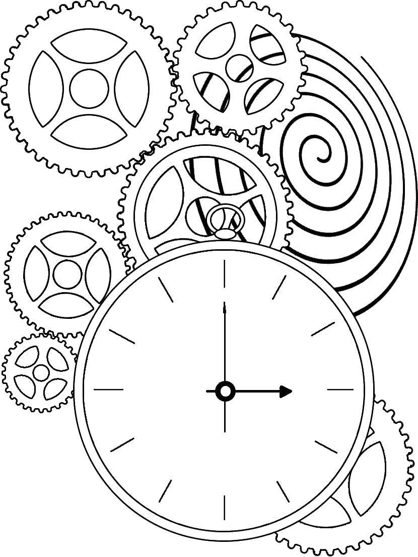 Coloring The mechanism of hours. Category Watch. Tags:  Watch.