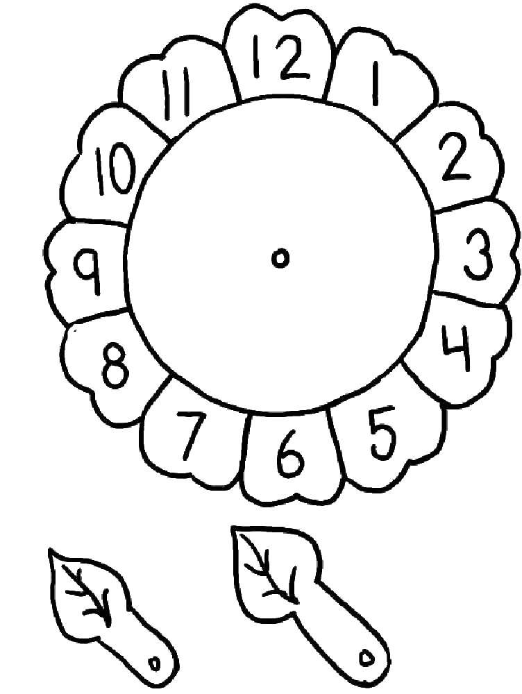 Название: Раскраска Часы. Категория: часы. Теги: Часы.