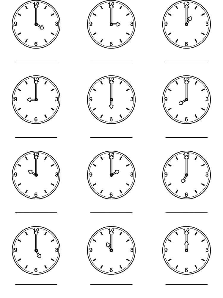 Название: Раскраска Часы. Категория: часы. Теги: часы, время.