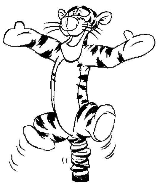 Coloring Tiger from Winnie the Pooh . Category Disney cartoons. Tags:  Disney, Winnie The Pooh.
