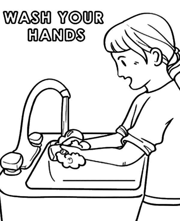 Online Coloring Pages Coloring Page Hand Washing Wash Coloring Books For Children