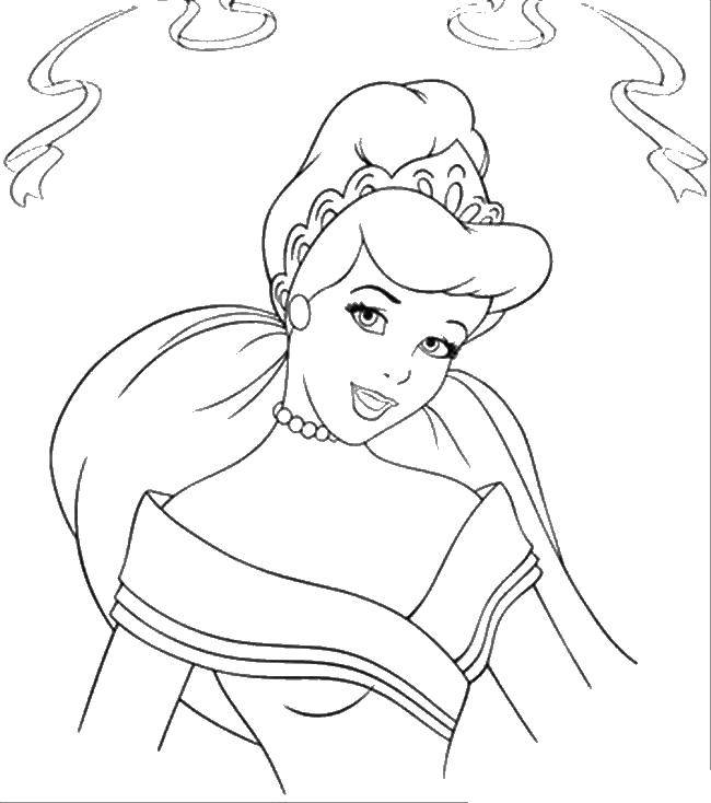 Coloring Cinderella. Category Disney cartoons. Tags:  Cinderella.