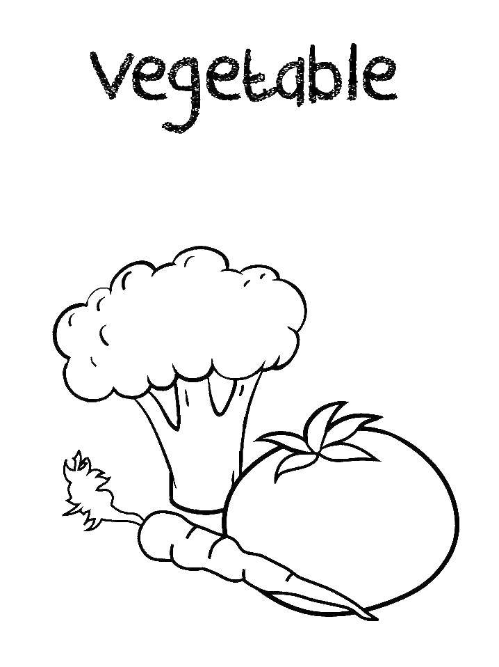 Название: Раскраска Овощи. Категория: Овощи. Теги: овощи.