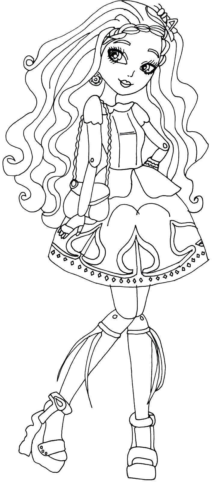 Coloring Cedar wood daughter of Pinocchio. Category eah school. Tags:  ever after high, Cedar wood, Pinocchio.