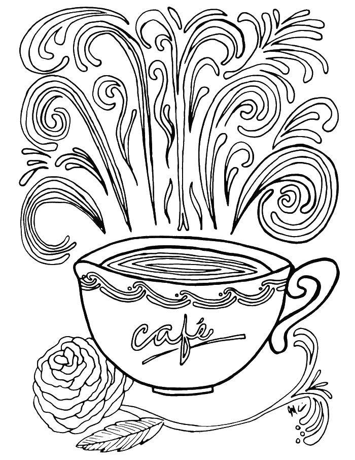 Coloring Coffee. Category coloring. Tags:  coffee.