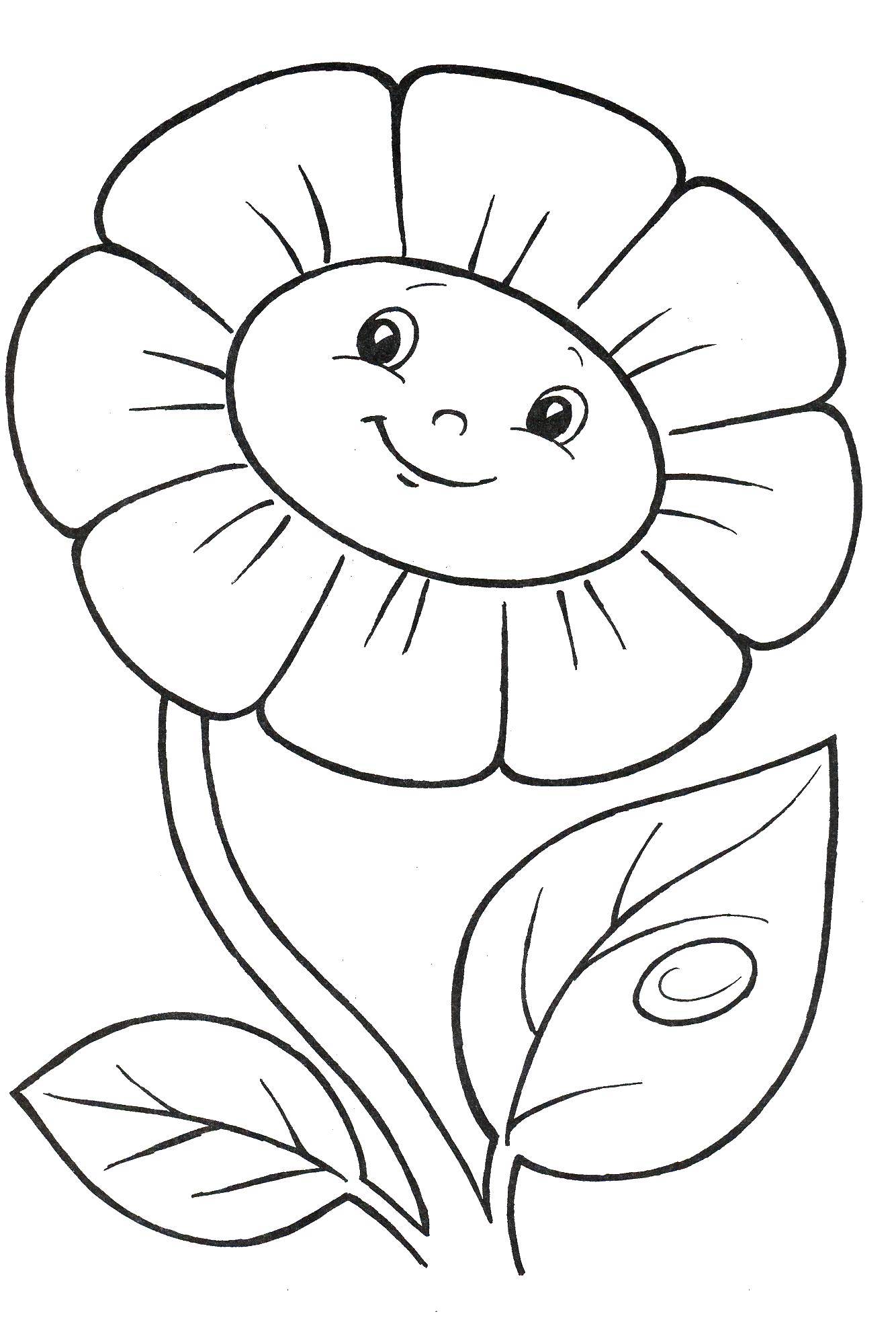 Coloring Cute flower. Category coloring. Tags:  Flowers.
