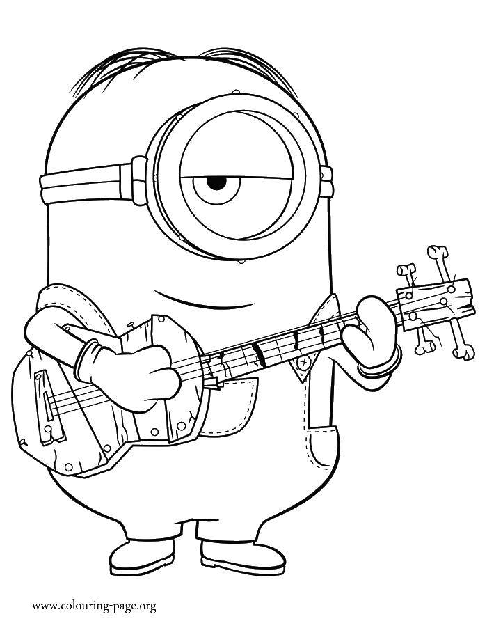 Coloring Minion. Category the minions. Tags:  minions, cartoons.