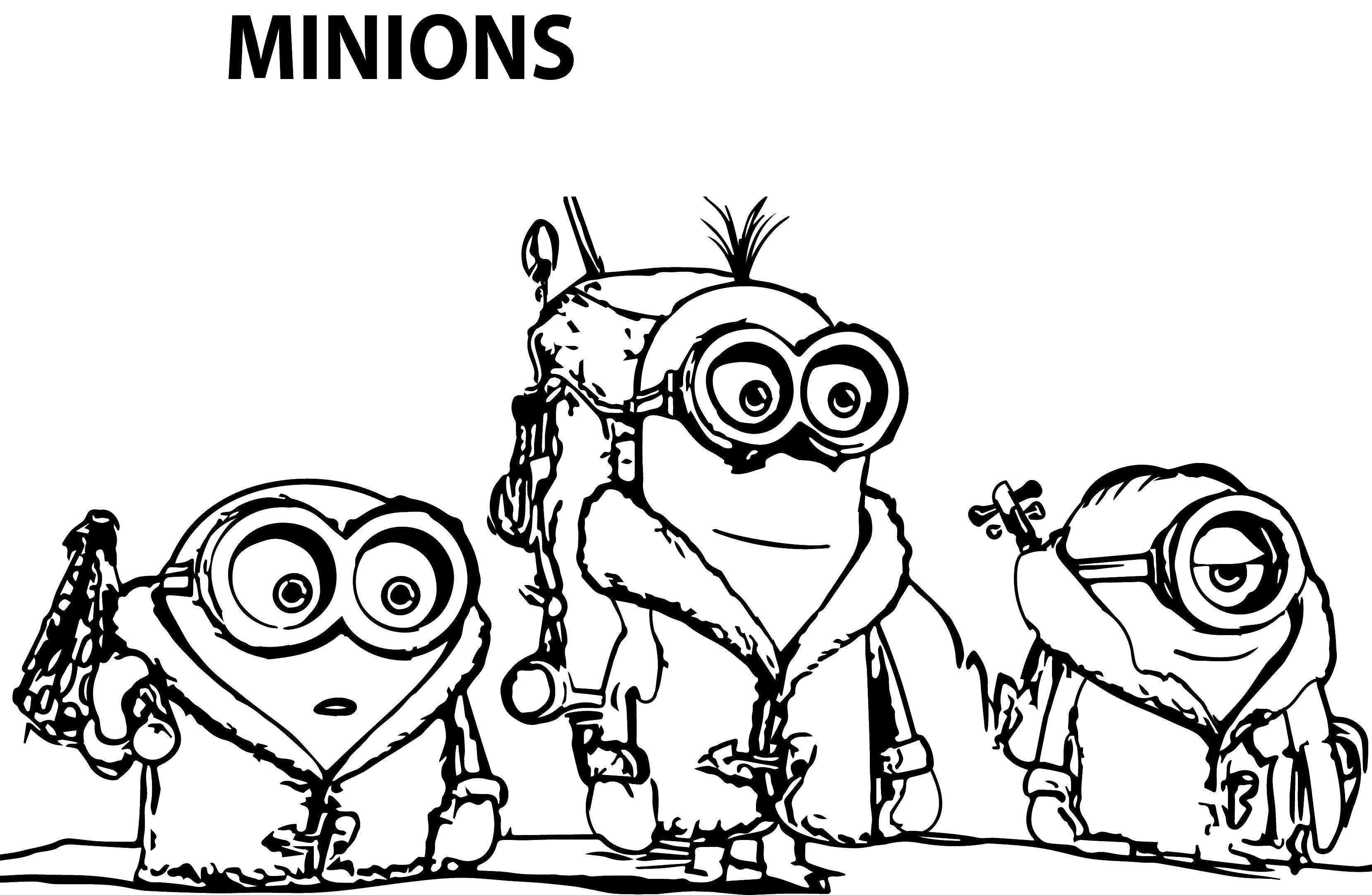Coloring Minions. Category the minions. Tags:  minions, cartoons.