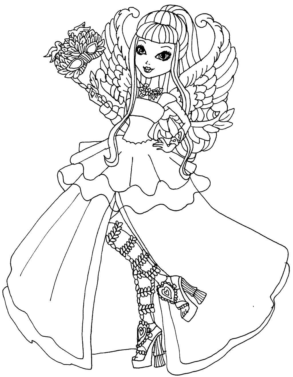 Coloring Si Hey, Cupid daughter of the God Eros, the goddess Aphrodite. Category eah school. Tags:  ever after high, C. A. Cupid.