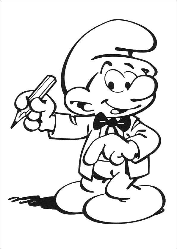 Coloring Smurf. Category Smurfs. Tags:  Cartoon character, Smurfs, fun.