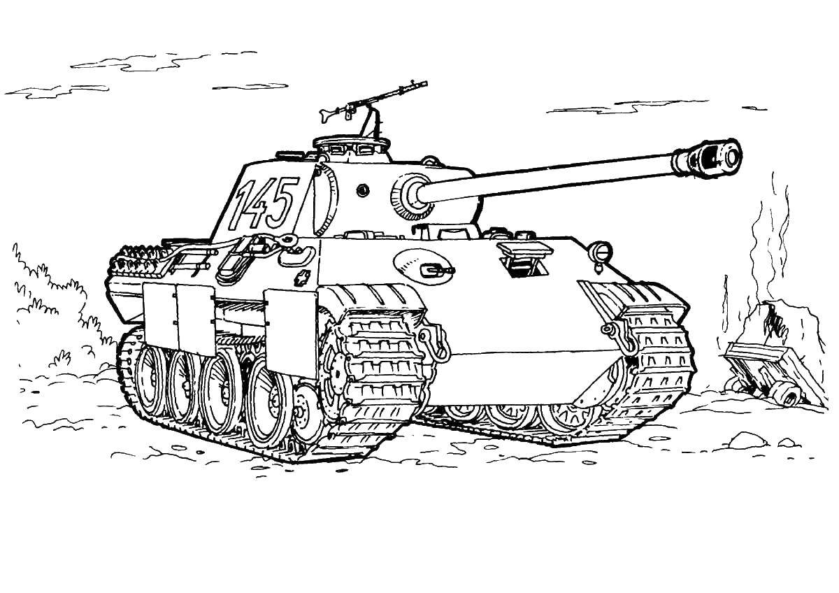 Coloring Tank. Category greetings. Tags:  Greeting, may 9, Victory Day.