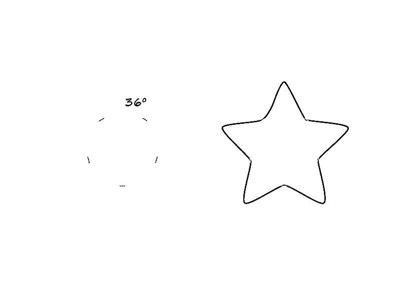 Нарисовать маленькую звездочку