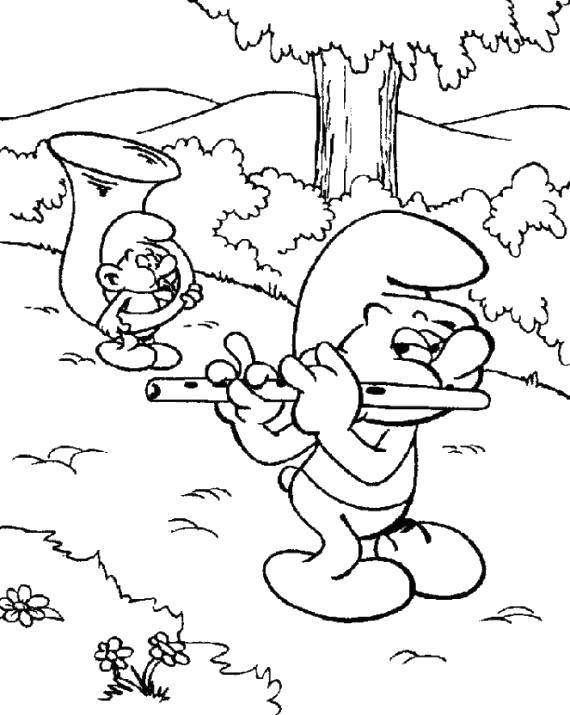Coloring Cartoon character. Category Smurfs. Tags:  Cartoon character, Smurfs, fun.