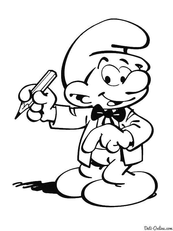 Coloring Smurf. Category Smurfs. Tags:  Cartoon character, Smurfs, fun.