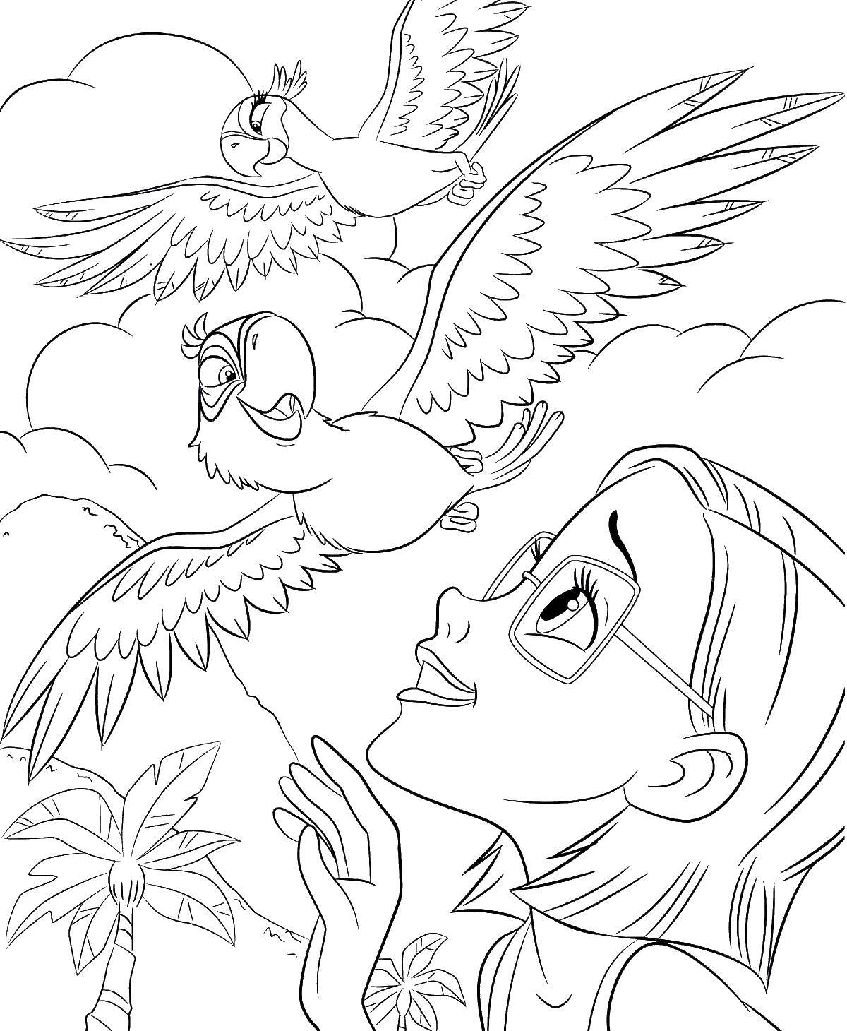 Опис: розмальовки  Лінда радіє голубчику і жемчужинке. Категорія: ріо. Теги:  Лінда, Голубчику, папуга, Ріо.