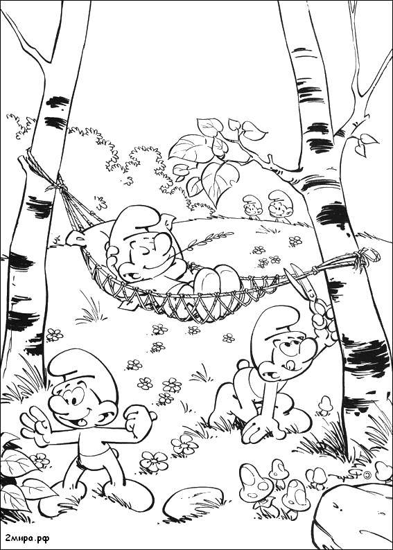 Coloring The Smurfs rest. Category Smurfs. Tags:  Cartoon character.