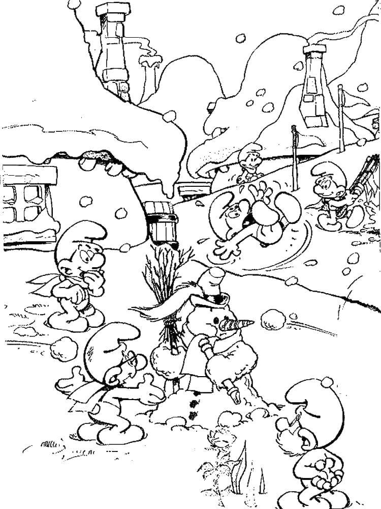 Coloring The Smurfs. Category Smurfs. Tags:  Cartoon character, Smurfs, fun.
