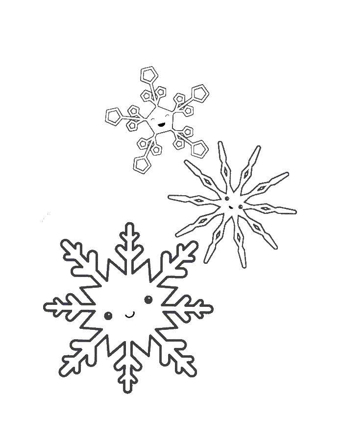 Coloring Snowflake. Category shapes. Tags:  Snowflakes.