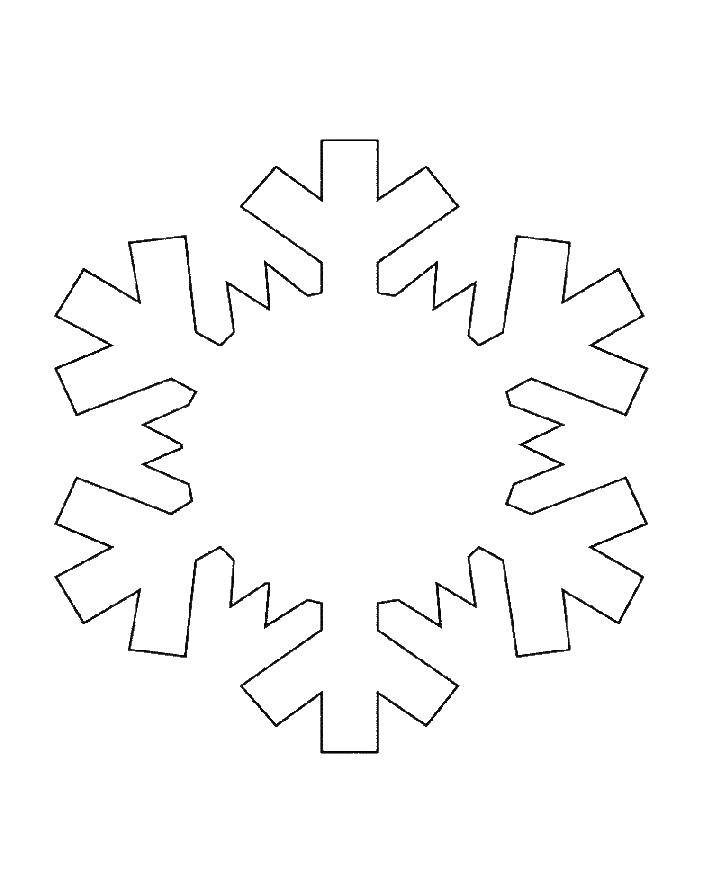 Coloring Snowflake. Category shapes. Tags:  snowflake.