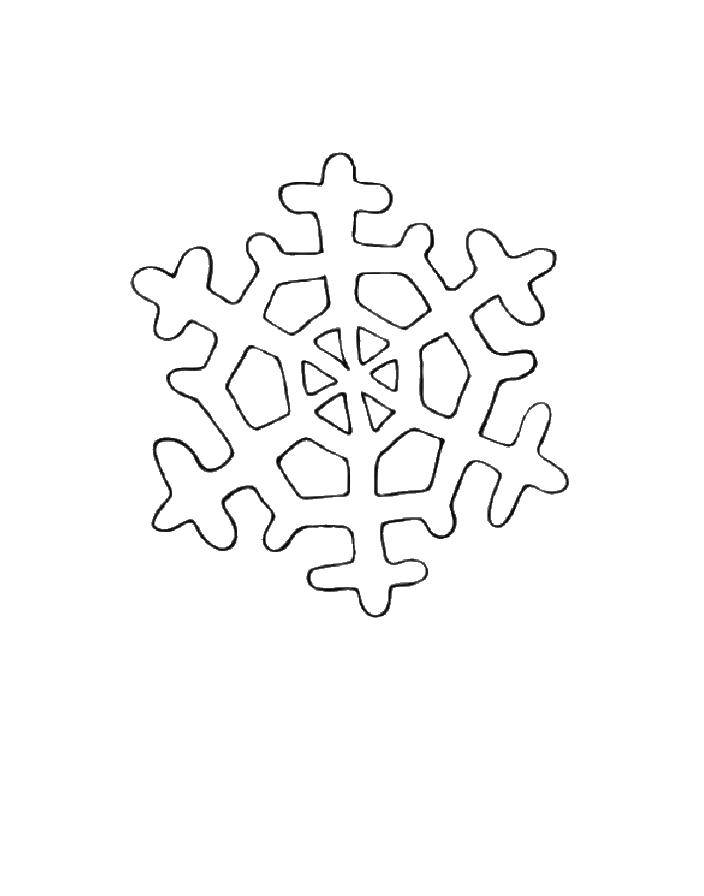 Название: Раскраска Снежинка. Категория: снег. Теги: снег, снежинка.