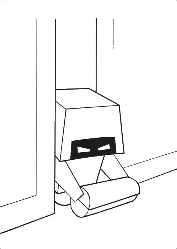 Coloring The robot hid. Category WALL AND. Tags:  Valli, Eva, robot.
