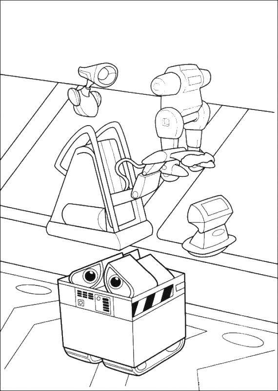 Coloring Valley Robo cleaner. Category WALL AND. Tags:  Valli, Eva, robot.