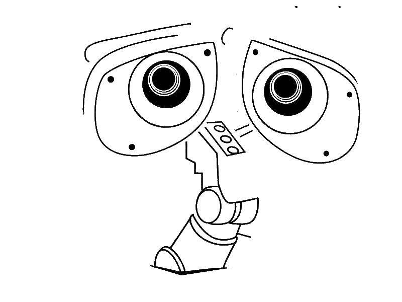 Название: Раскраска Глаза валли. Категория: ВАЛЛ И. Теги: Валли, робот, глаза.