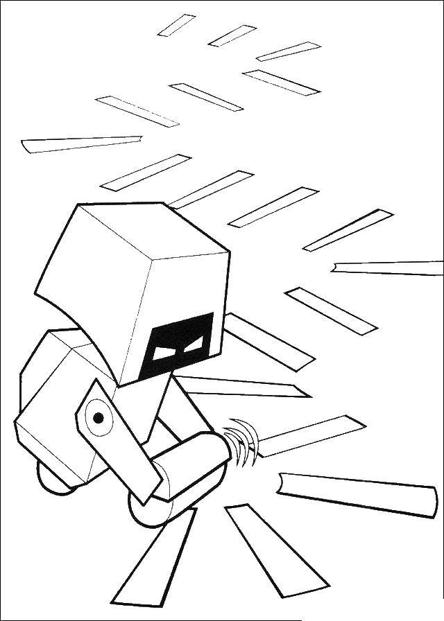 Coloring Robot. Category WALL AND. Tags:  Valli, Eva, robot.