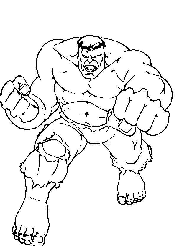 Раскраски Халк Невозможный (Hulk Incredible) скачать