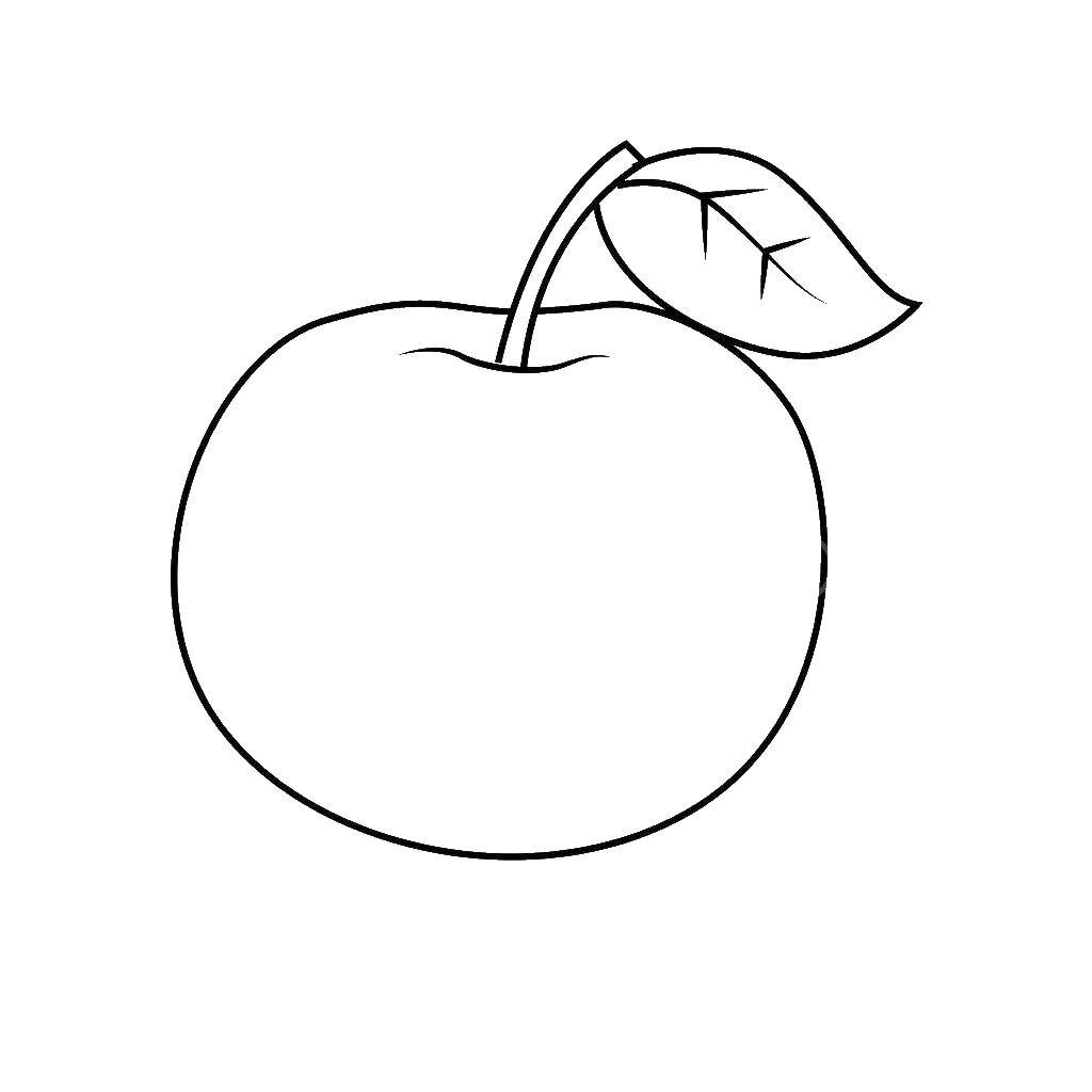 Coloring Apple. Category fruits. Tags:  Apple, fruit.