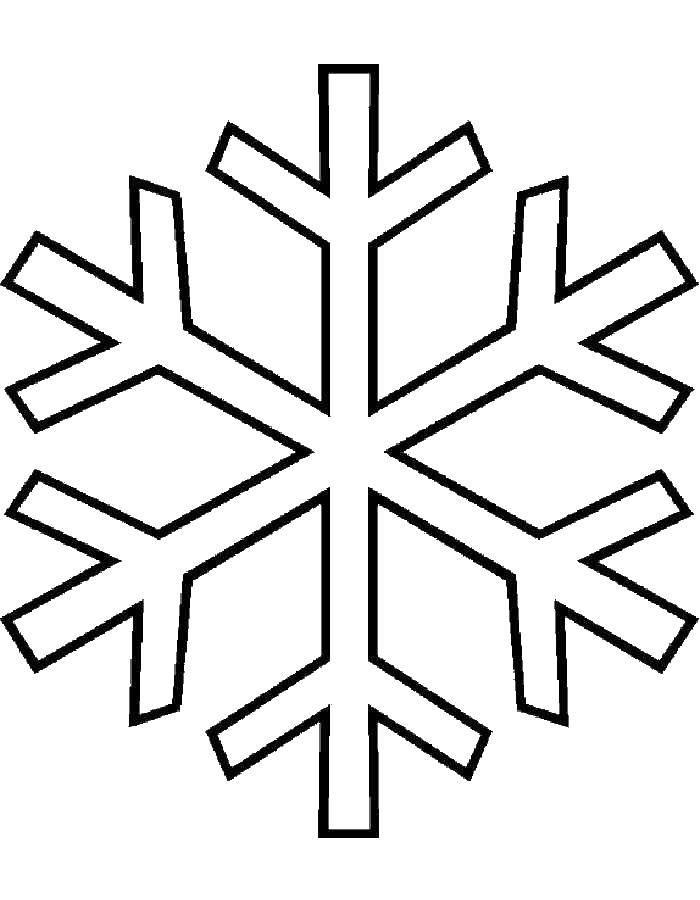 Название: Раскраска Большая снежинка. Категория: снег. Теги: зима, снег, снежинка.