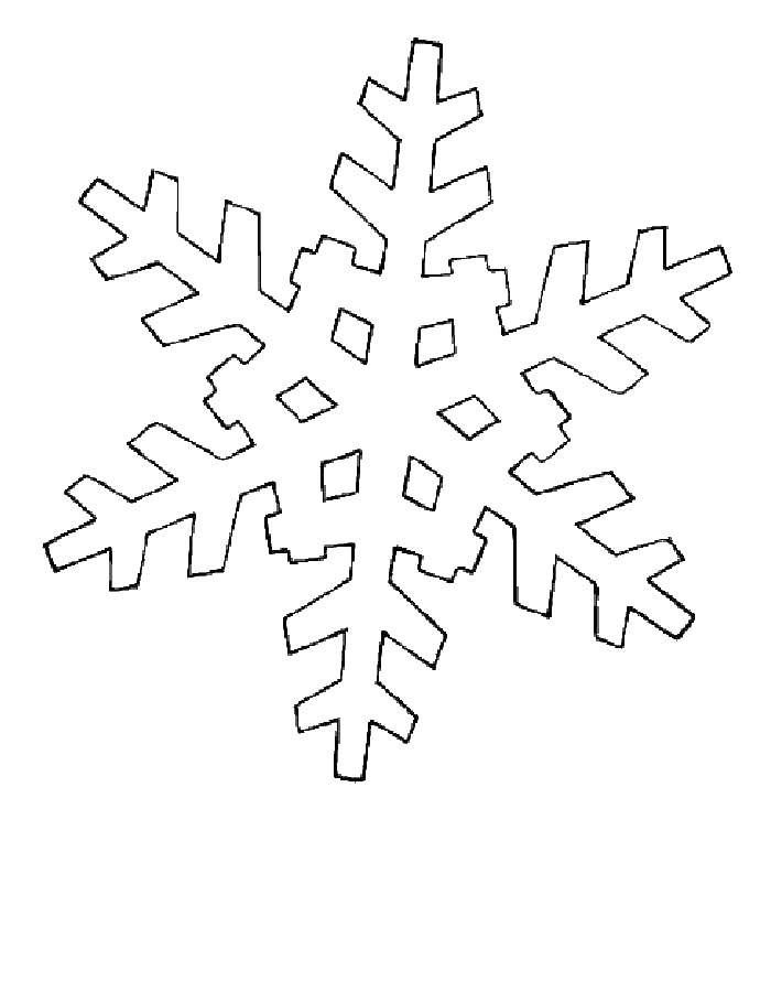 Название: Раскраска Снежинка. Категория: снег. Теги: зима, снег, снежинка.