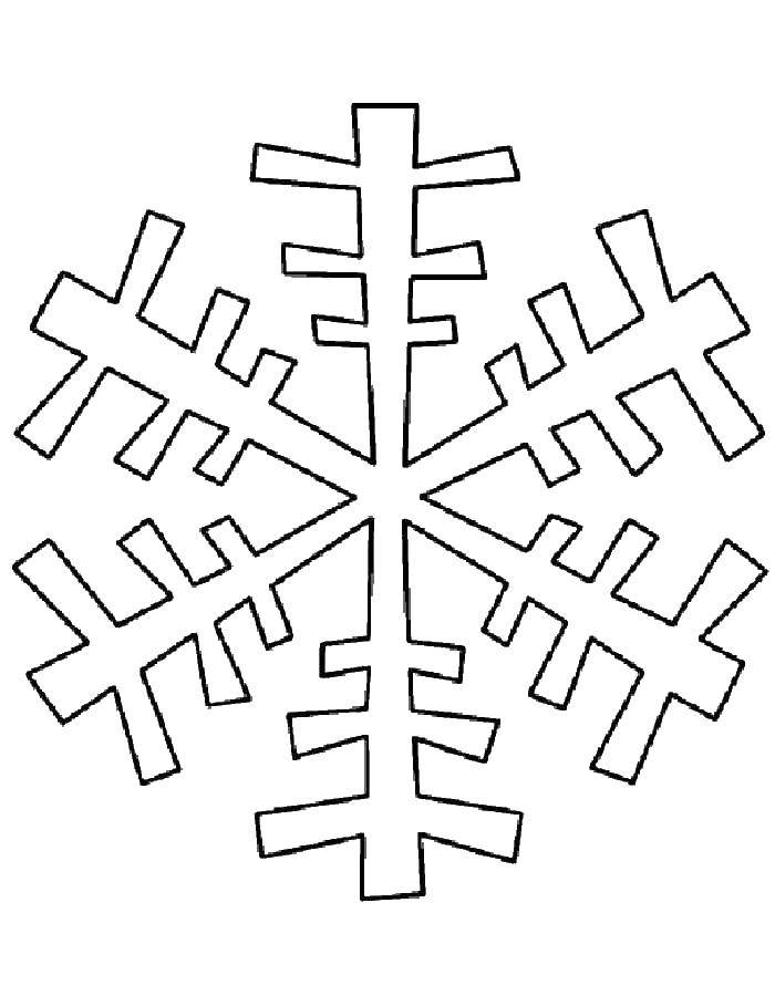 Coloring Snowflake. Category snow. Tags:  winter, snow, snowflake.