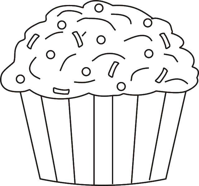 Coloring Cupcake. Category The food. Tags:  cupcake, food.