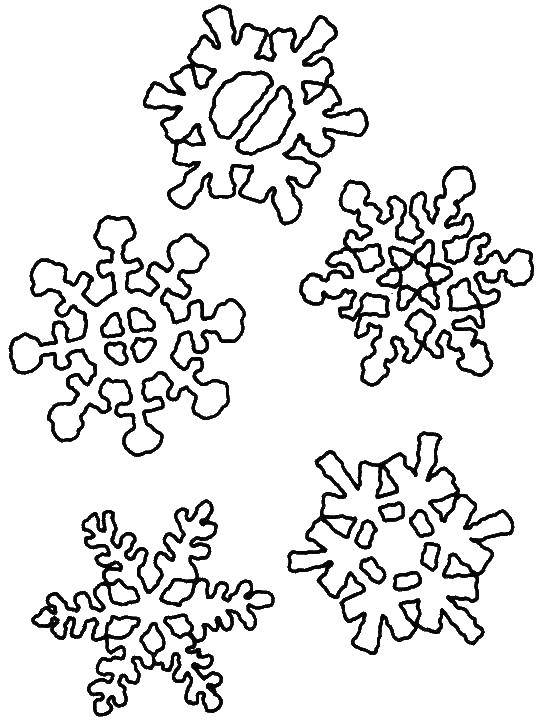 Coloring Different patterned snowflakes. Category snow. Tags:  snow, snowflakes, snowfall.